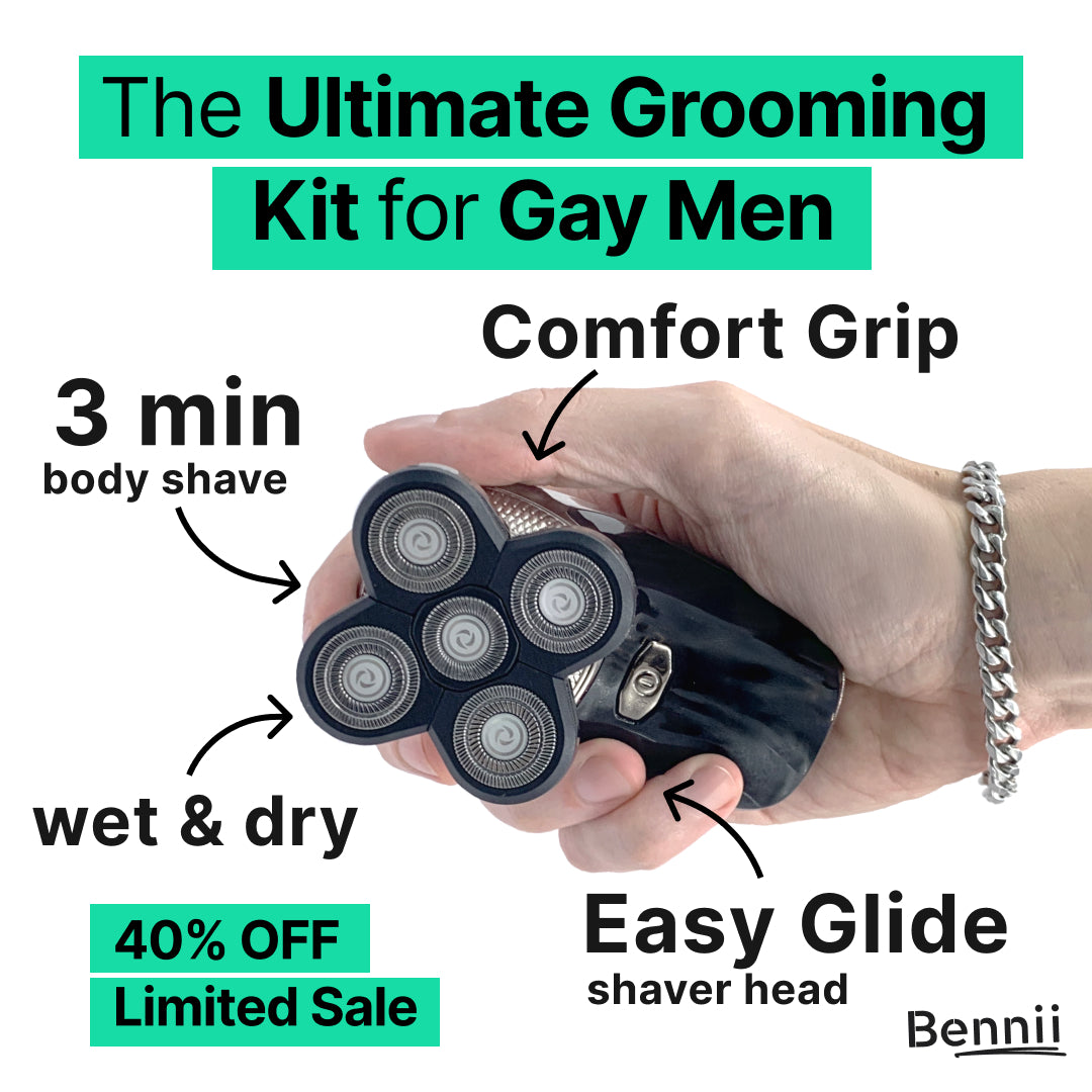 Il Bennii™ Shaver Pro: Preparazione Facile e Liscia per il Fondo per Uomini Gay