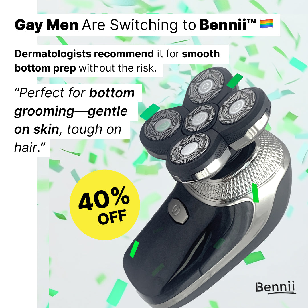 Il Bennii™ Shaver Pro: Preparazione Facile e Liscia per il Fondo per Uomini Gay